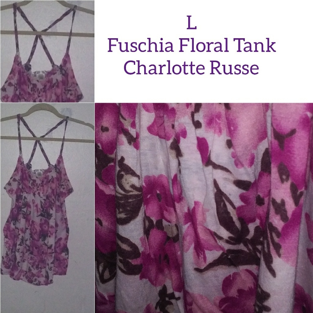 Fuschia Floral Tank